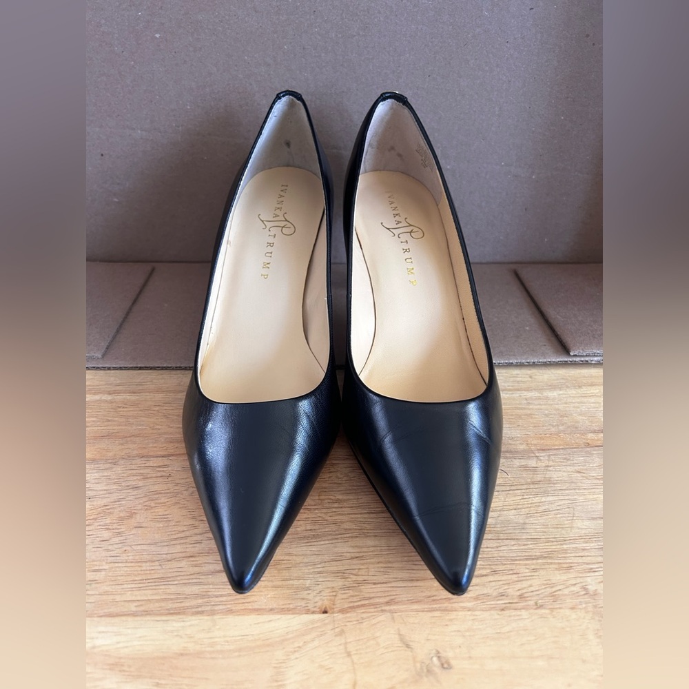 Ivanka Trump Black Leather Heels